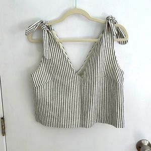 Emerson Fry stripped tank top with ties. Size S